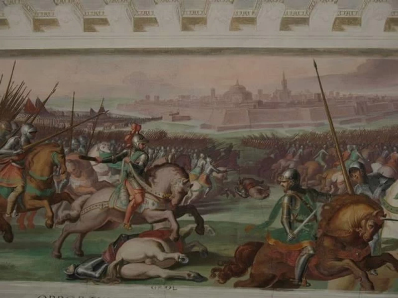 Ambrogio Spinola presso Grol (1606) si appresta alla battaglia - Villa Spinola di San Pietro